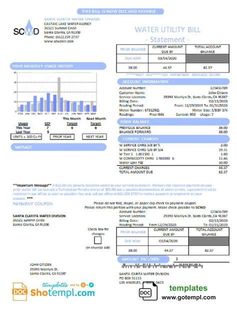water bill modesto